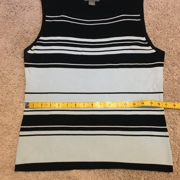 Blue Striped Rayon Blend Tank Top - Picture 11 of 13